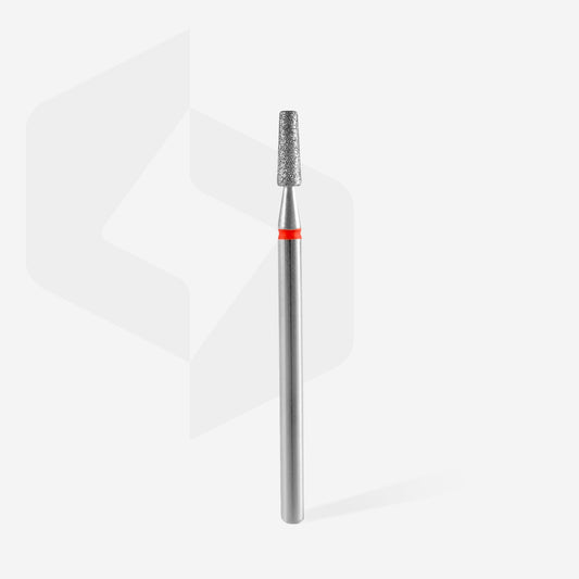 Diamond nail drill bit, “frustum”, red, head diameter 2,5 mm, working part 8 mm image 1