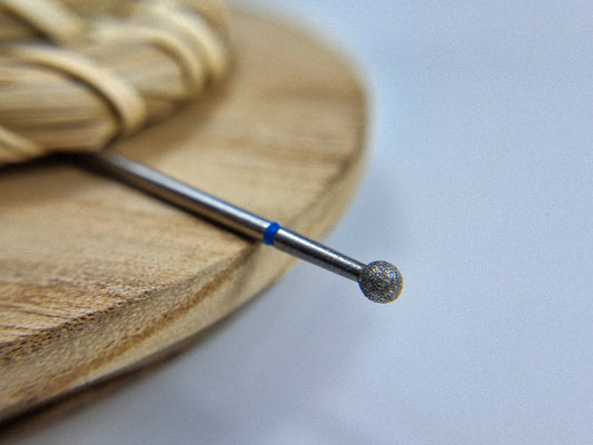 Diamond nail drill bit, “ball”, blue, head diameter 3,5 mm image 0