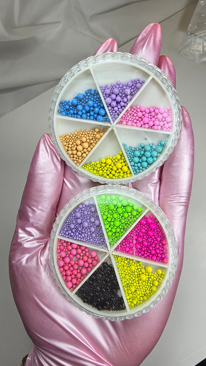 Metallic bubbles pearls Pastel colours image 1