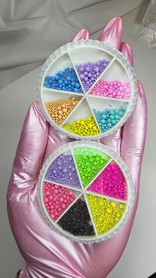 Metallic bubbles pearls Pastel colours image 1