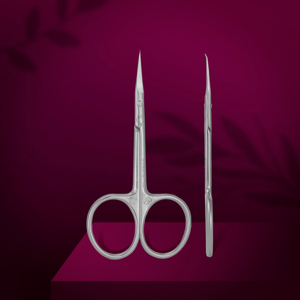 Professional cuticle scissors with hook EXCLUSIVE 23 TYPE 2 (magnolia) image 0