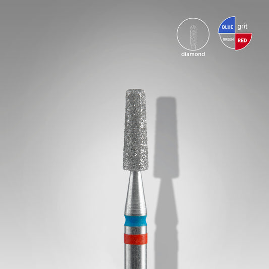 Diamond nail drill bit DUO cone red-blue EXPERT head diameter 2,5 mm / working part 8 mm