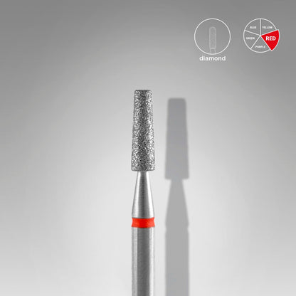 Diamond nail drill bit, “frustum”, red, head diameter 2,5 mm, working part 8 mm image 0