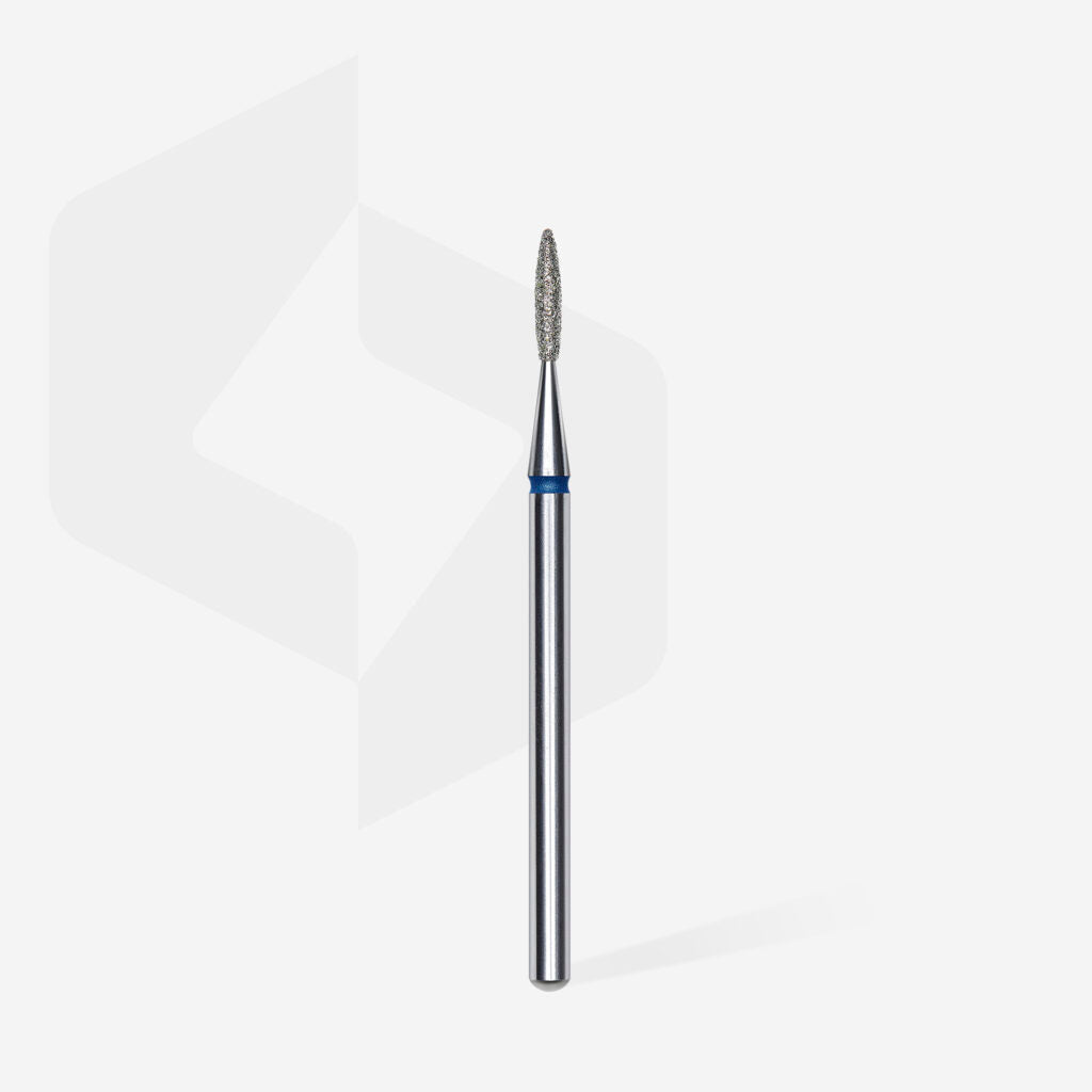 Diamond nail drill bit flame blue EXPERT head diameter 1,6 mm / working part 8 m image 1