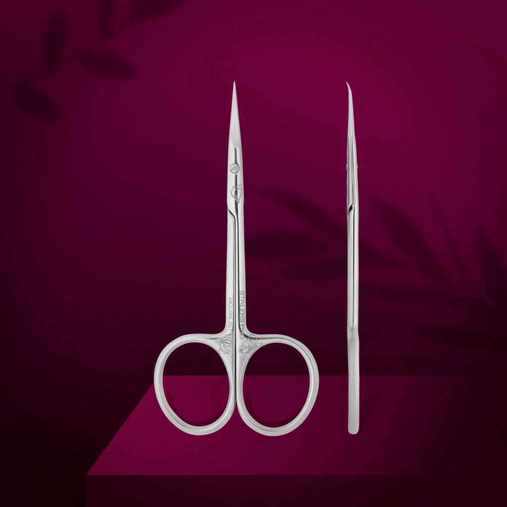 Professional cuticle scissors with hook EXCLUSIVE 23 TYPE 1 (magnolia) image 0