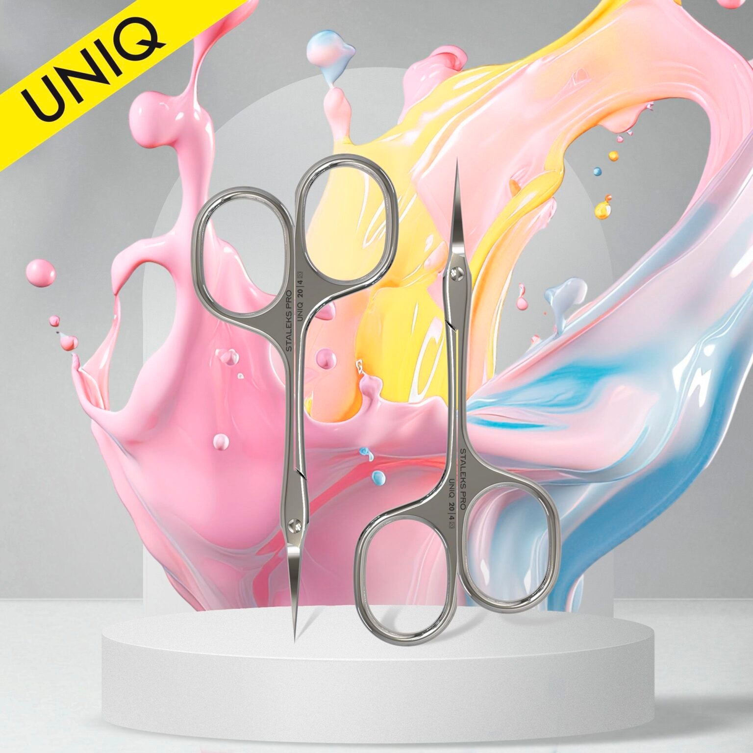 Professional cuticle scissors Asymmetric UNIQ 20 TYPE 4 image 0