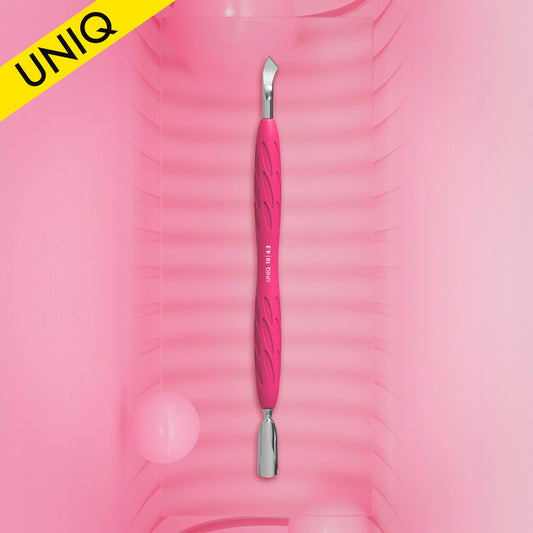Manicure pusher Gummy with silicone handle UNIQ 10 TYPE 4.2 (rounded narrow push image 0