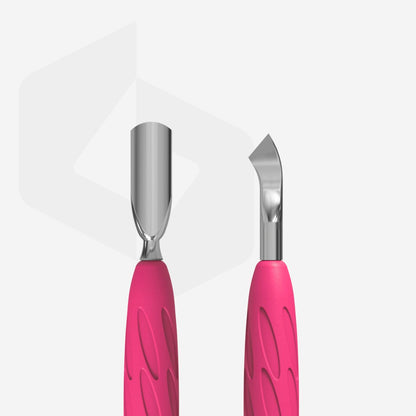 Manicure pusher Gummy with silicone handle UNIQ 10 TYPE 4.2 (rounded narrow push image 1