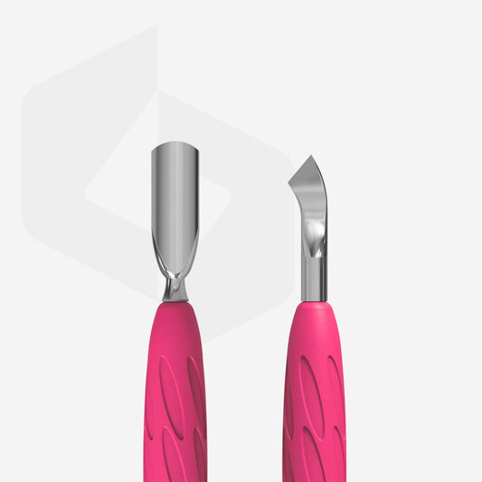 Manicure pusher Gummy with silicone handle UNIQ 10 TYPE 4.2 (rounded narrow push image 1