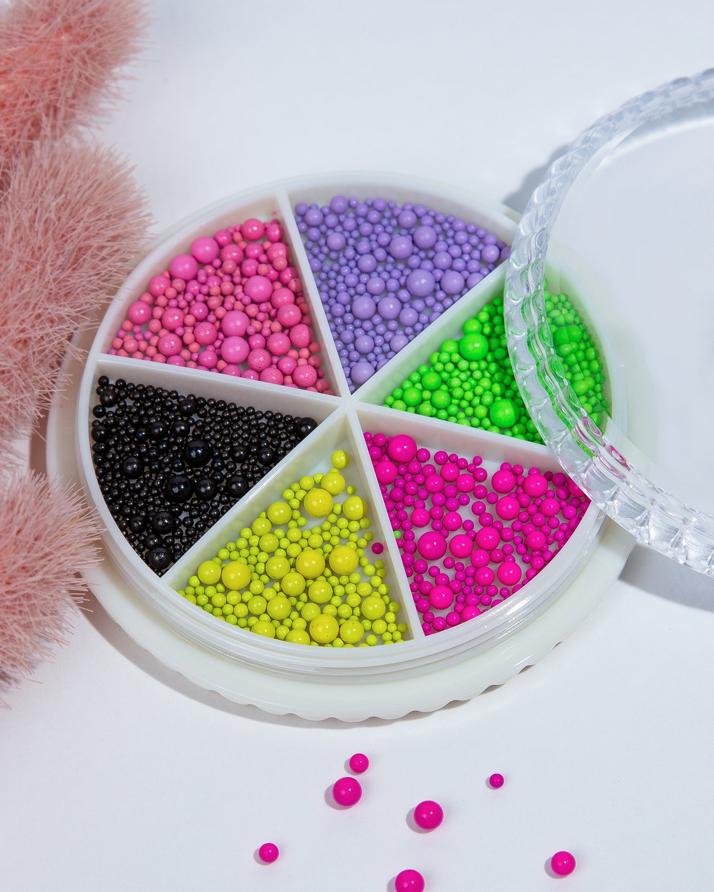 Metallic bubbles pearls Neon colours image 2