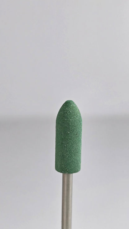 Silicone nail polisher №2, 3/32″, ⌀6*16mm, Green (C) image 0