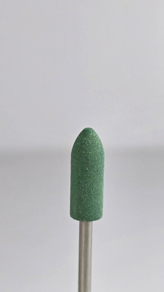 Silicone nail polisher №2, 3/32″, ⌀6*16mm, Green (C) image 0