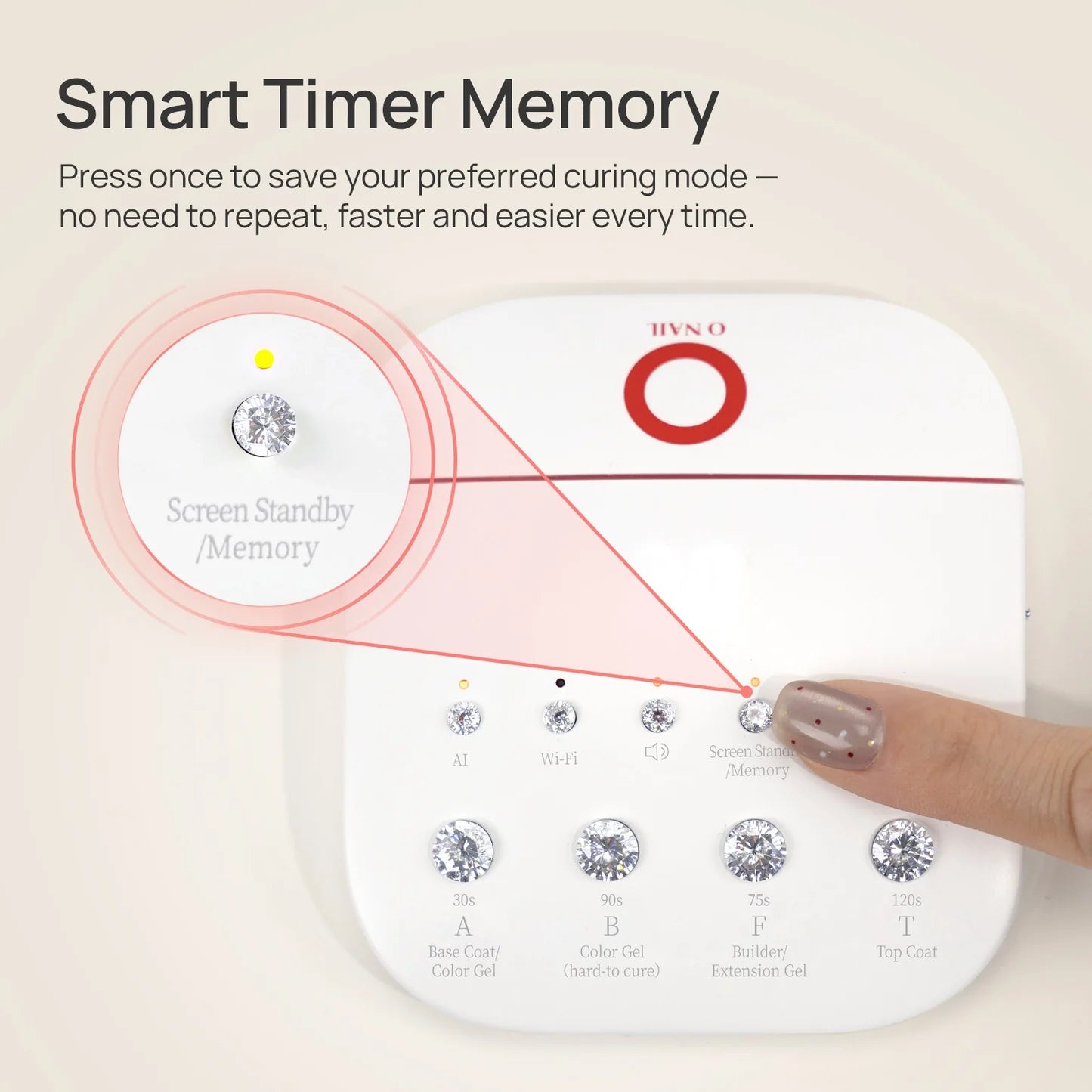 Wireless Keyboard for AI Nail Lamp