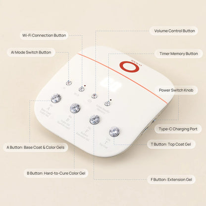 Wireless Keyboard for AI Nail Lamp