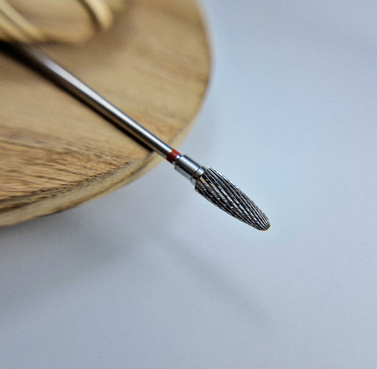 Carbide nail drill bit, “frustum” red, head diameter 4 mm / working part 13 mm image 0