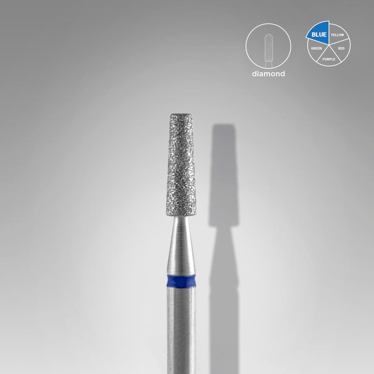 Diamond nail drill bit, “frustum”, red, head diameter 2,5 mm, working part 8 mm image 0