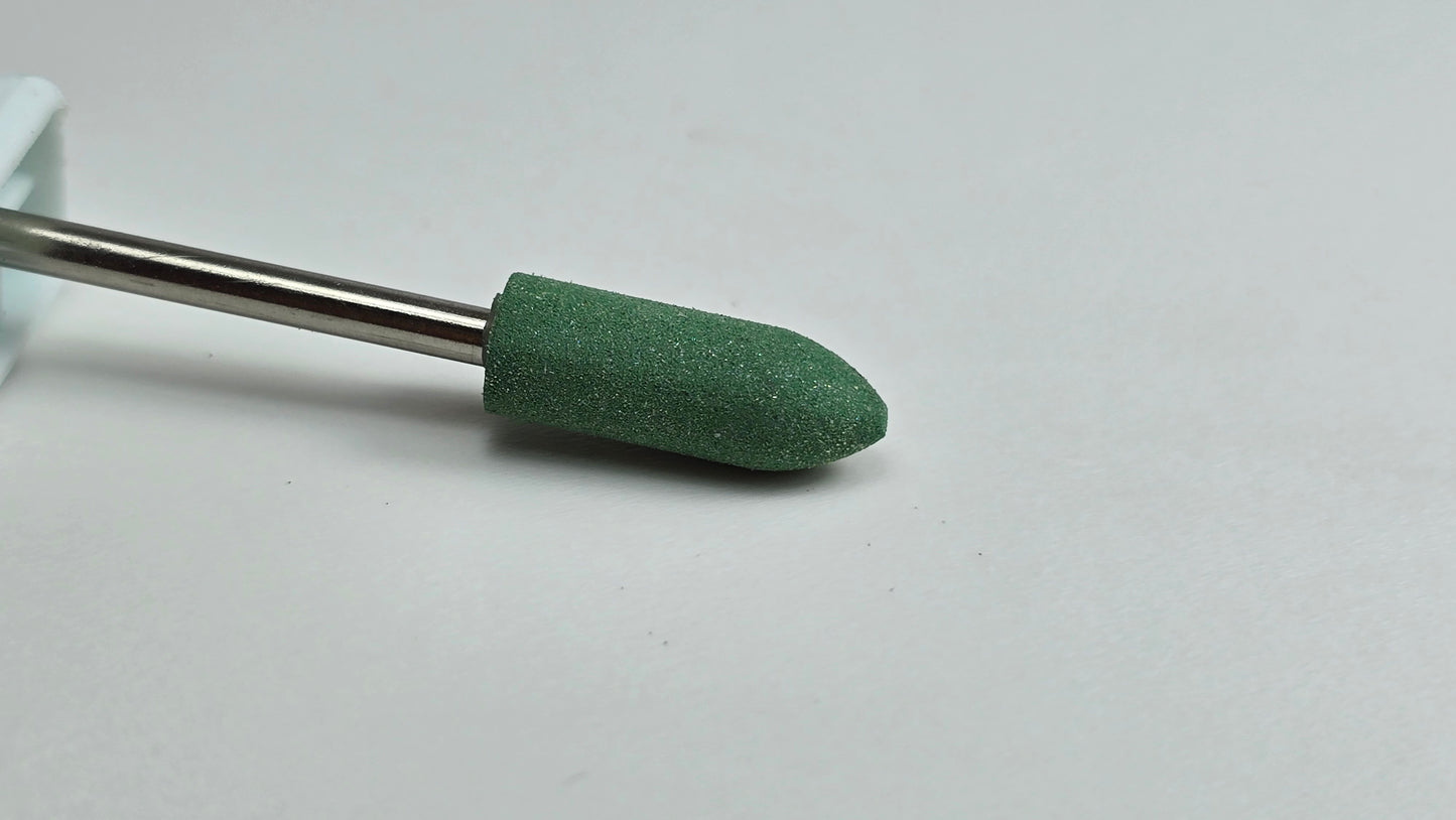 Silicone nail polisher №2, 3/32″, ⌀6*16mm, Green (C) image 1