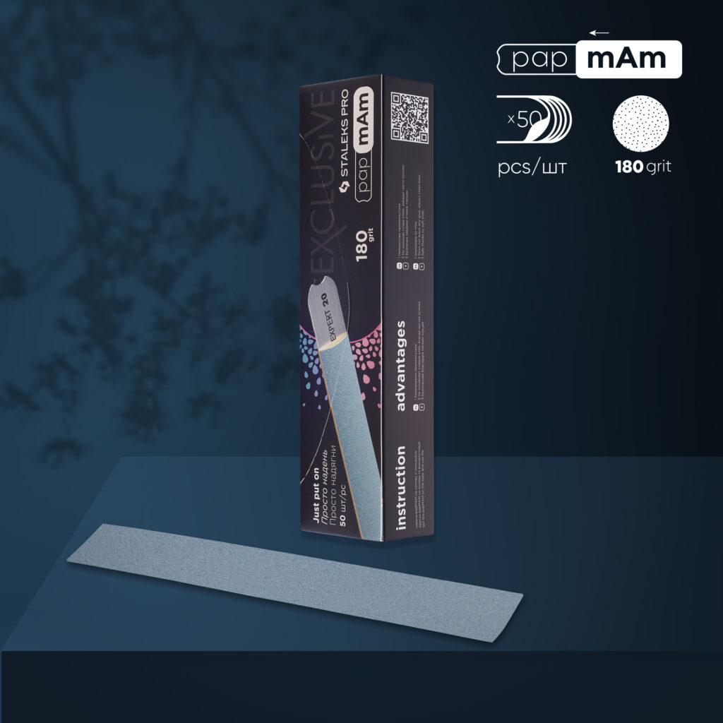 Disposable papmAm files for straight nail file Staleks Pro Exclusive 22, 180 gri image 0